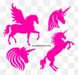Unicorn Stencil Silhouette Vector - Svg Free png