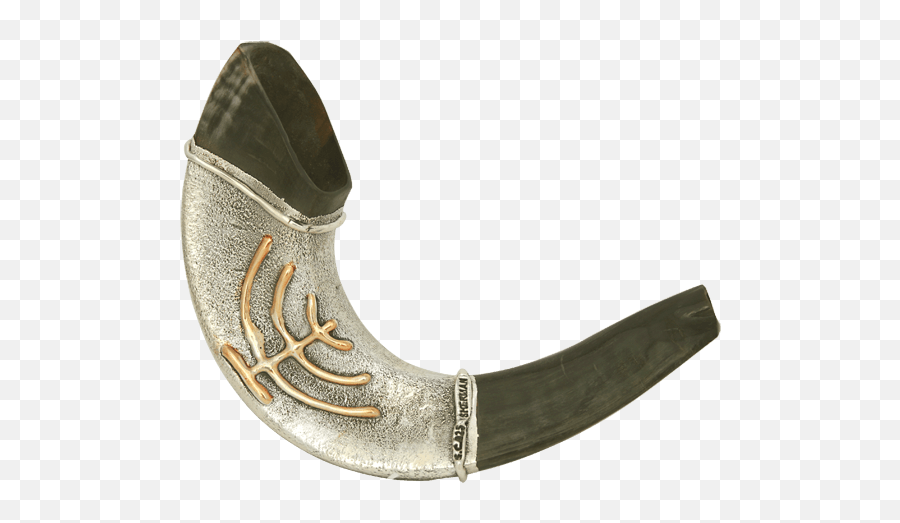 Silver And Gold Plated Ram Horn Shofar 100 Kosher 12 - 14 Solid Png,Shofar Png
