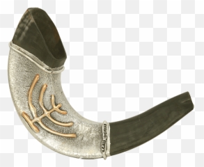 Silver And Gold Plated Ram Horn Shofar 100 Kosher 12 - 14 Solid Png,Shofar Png