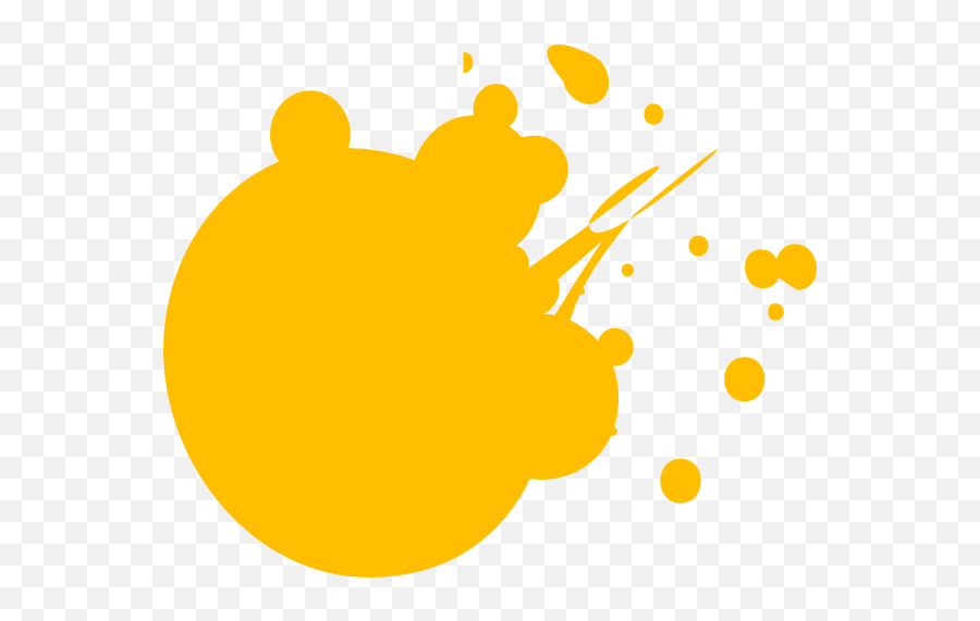 Orange Dot Splat Clip Art - Paint Splatter Clipart Png,Nickelodeon Logo Splat