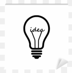 Light Bulb Idea Wall Mural U2022 Pixers - We live to change Incandescent Bulb png