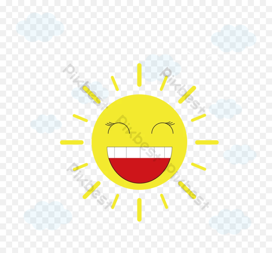 Cartoon Laughing Sun Vector Png Images Ai Free Download - Happy,Laugh Emoji Transparent