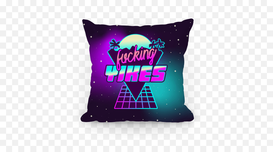 Fucking Yikes Retro Wave Pillows - Decorative Png,Yikes Png