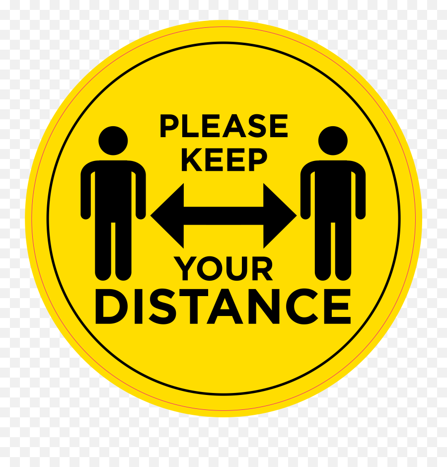 Please - Please Keep Your Distance Logo Png,Yellow Circle Transparent