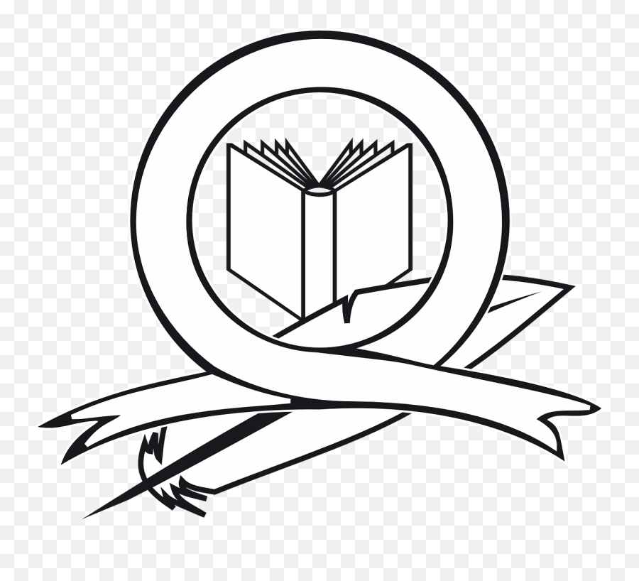 Book Logo Ribbon - Blank School Logo Design Png,Book Logo