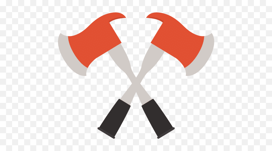 Fire Axes Crossed Flat Style Icon Png