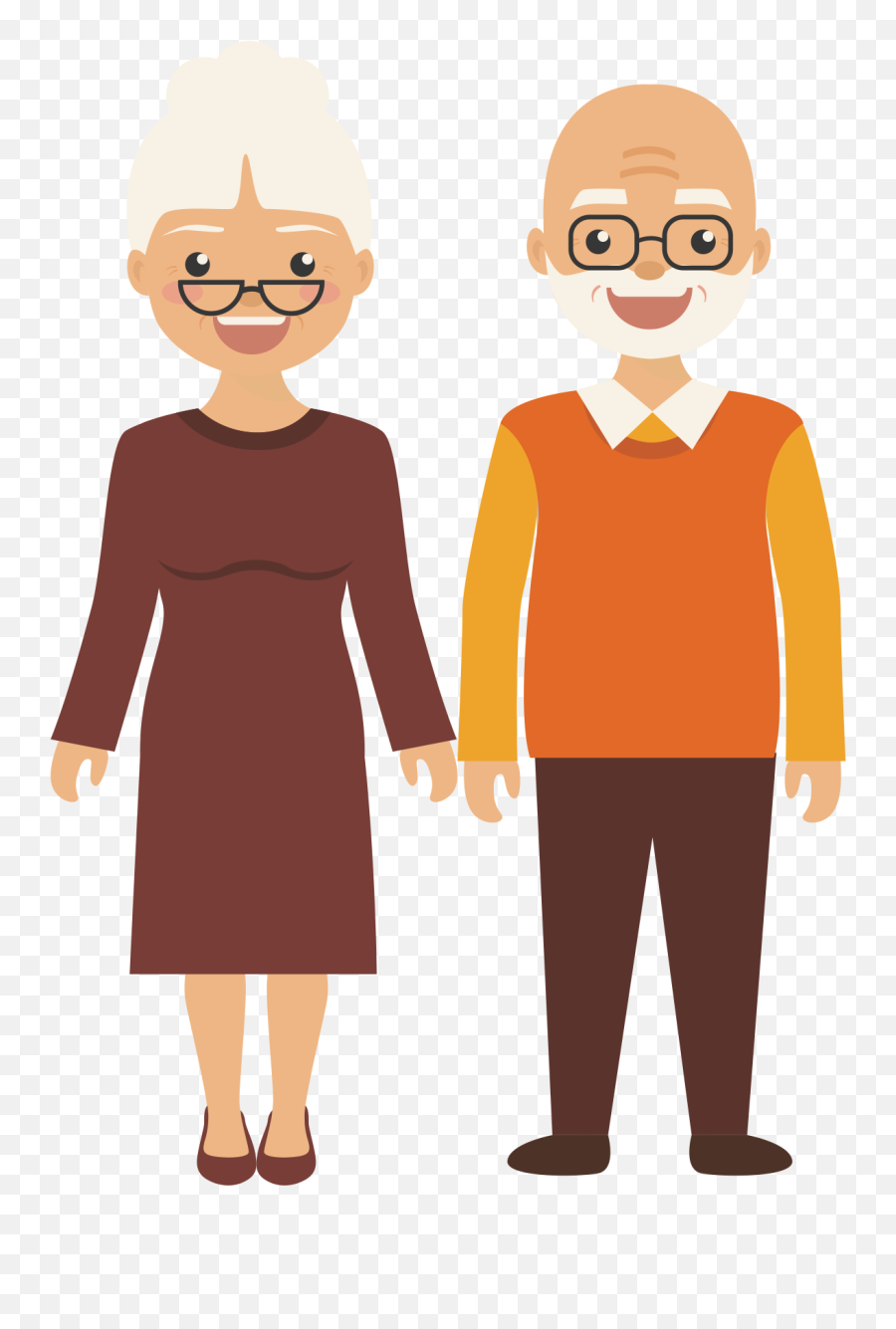 Elderly People Cartoon Png Transparent - Old People Clipart Png,Old Person  Png - free transparent png images 