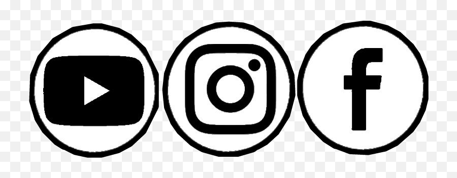 Black Facebook Instagram Youtube Logo Png - Transparent Instagram Facebook Youtube Logo Png,Black Youtube Logo Png