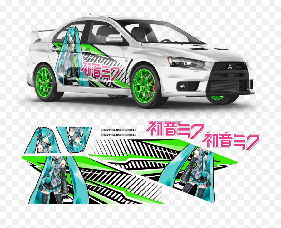 Itasha Hatsune Miku Vocaloid Anime Style Side Graphics For Any Car Body - Neon Genesis Evangelion Itasha Png,Yoko Littner Icon