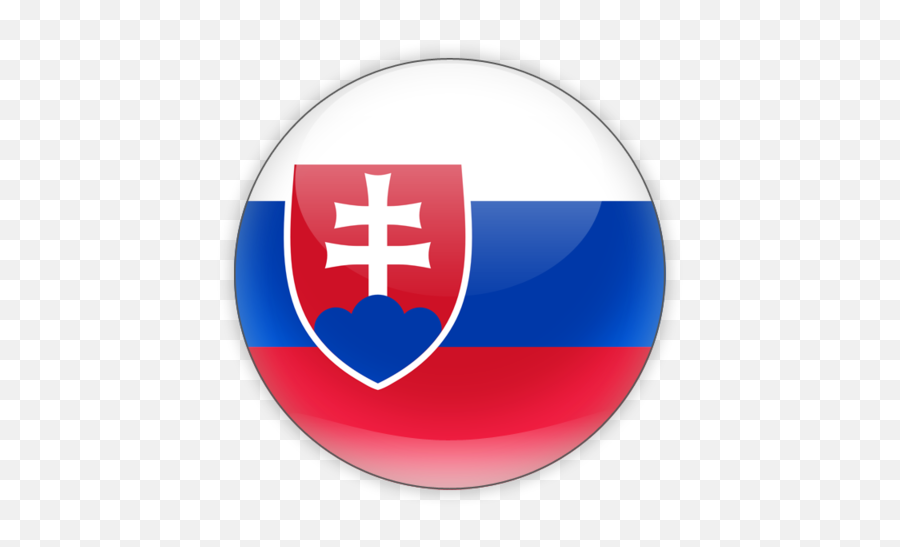 Round Icon Illustration Of Flag Slovakia - Slovakia Flag Icon Png,Round Flag Icon