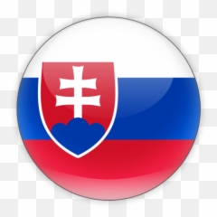 Round Icon Illustration Of Flag Slovakia - Flag Icon Png