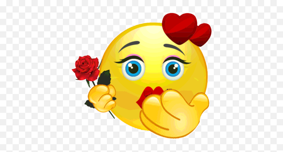 Flying Kiss Emoji Sticker - Flying Kiss Emoji Love Smiley Kiss Emoji Gif Png,Kiss Icon For Facebook