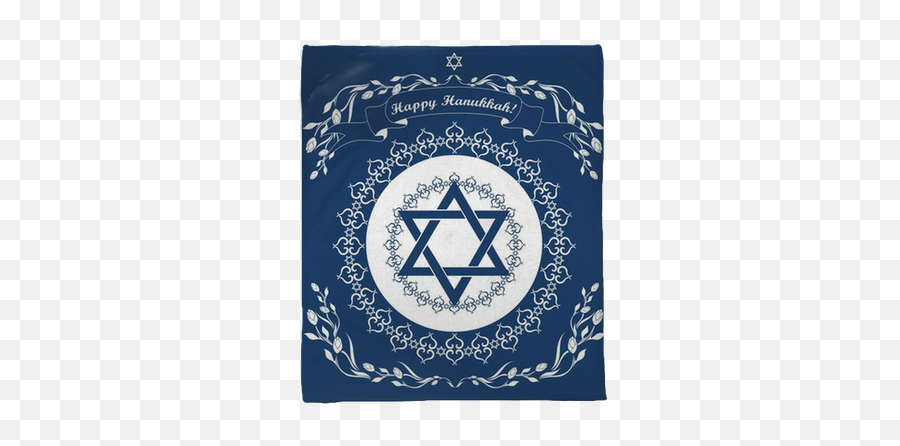 Plush Blanket Jewish Hanukkah Holiday Background With Magen David Star - Vect Pixersus Hanukah Star Of David Png,Jewish Star Icon