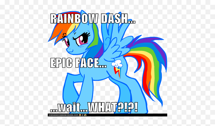 Rainbow Dash Epic Face Waitwhat - Memebase Mlp Fim Rainbow Dash Png,Epic Face Transparent