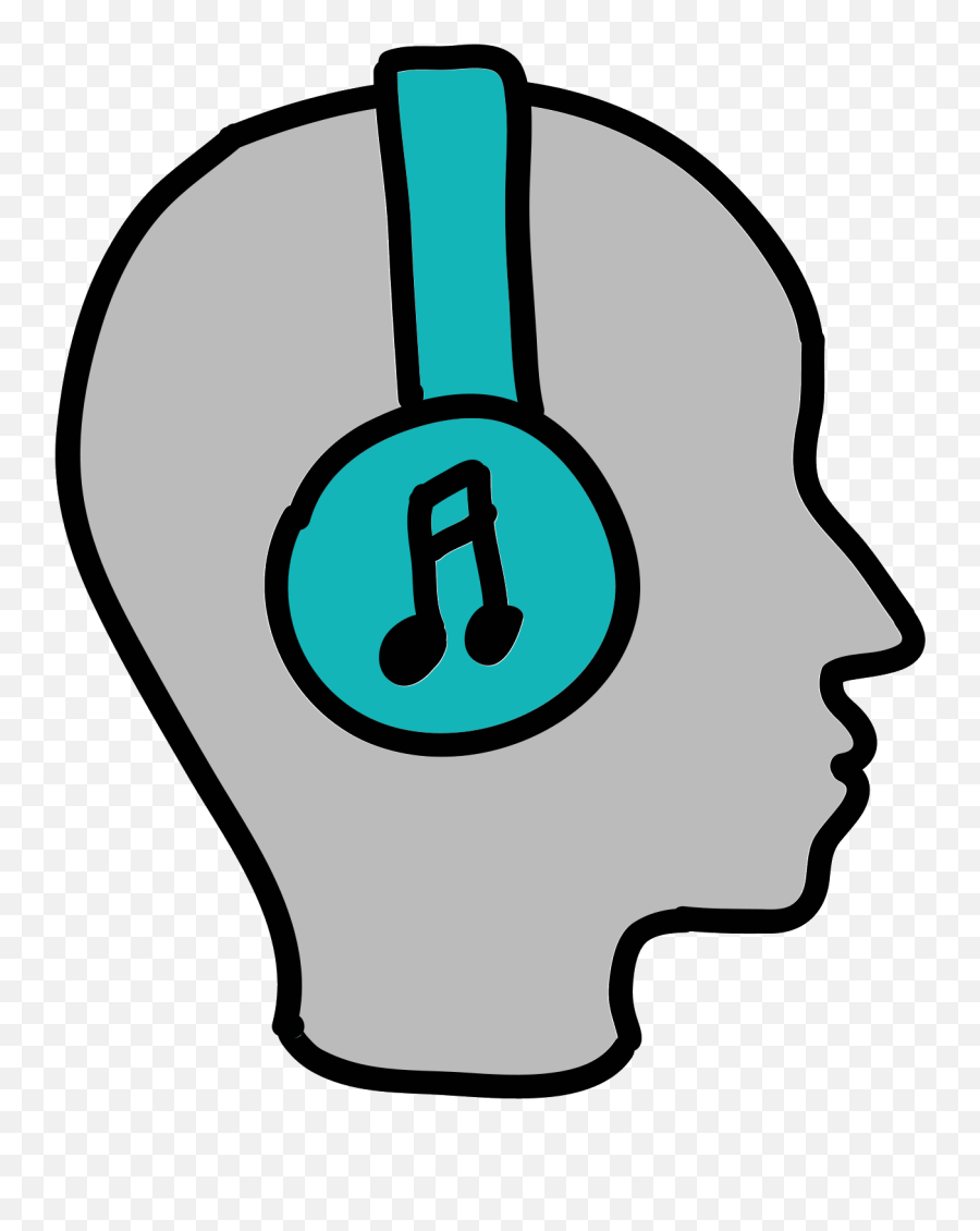 Download Hd Listen To Music Icon - Human Brain Cartoon Png Brain Lightbulb Clipart,Hear Icon