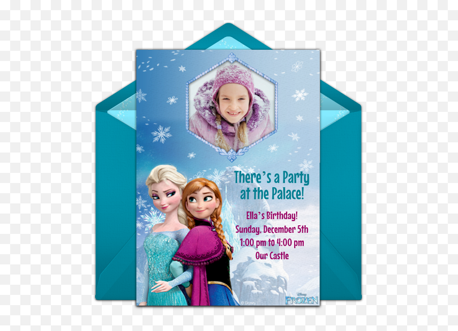 Frozen Photo - Elsa U0026 Anna Online Invitation Punchbowlcom Birthday Parade Invitation Frozen Png,Elsa Transparent