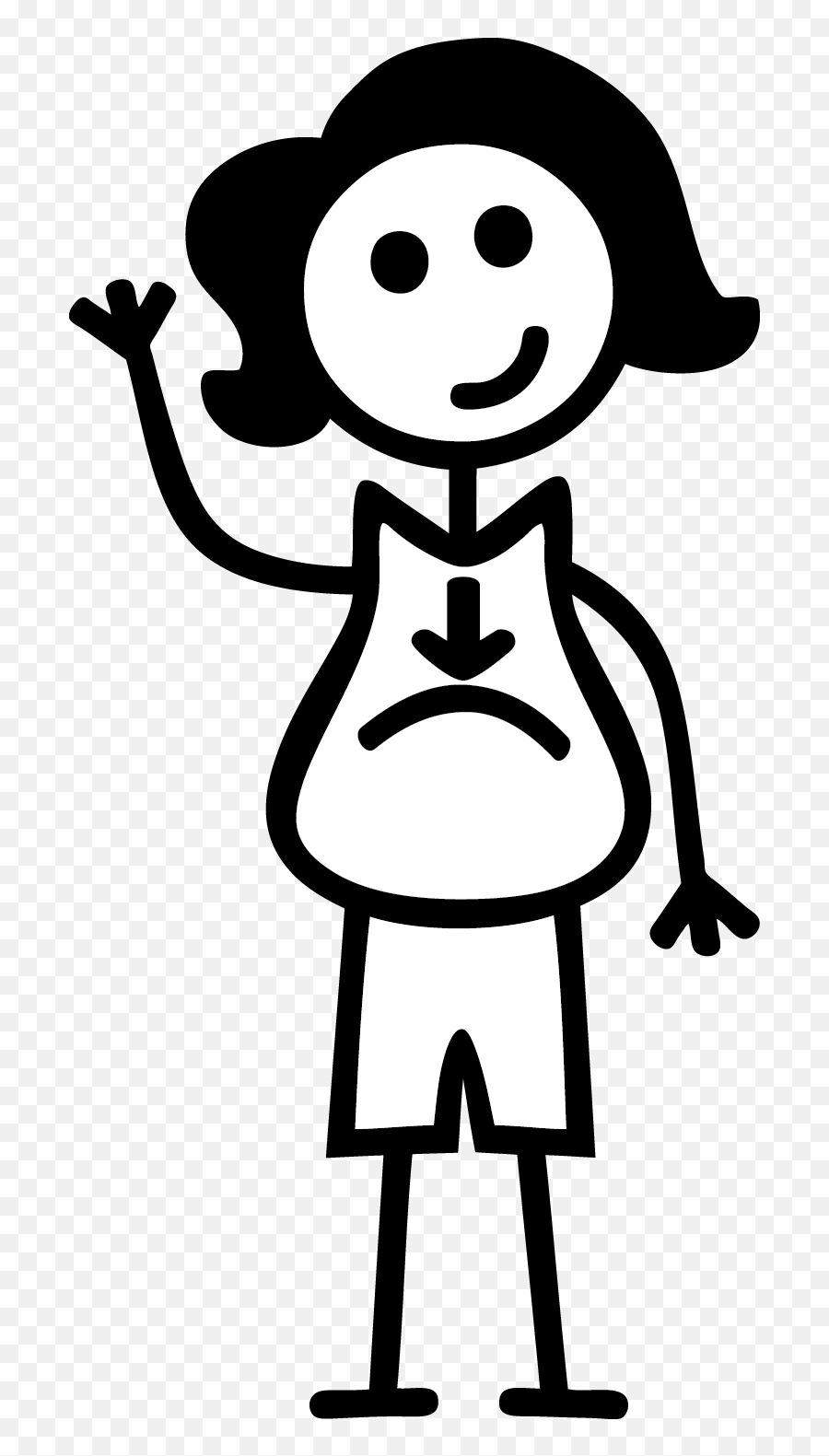 Cowgirl Clipart Pregnant Picture 820786 - Stick Figure Girl Png,Pregnant Png