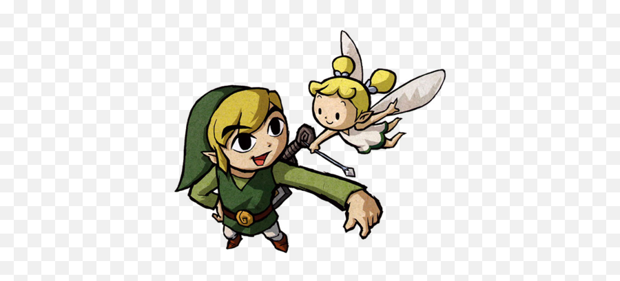 The Wind Waker Link - Link And Fairy Wii Zelda Wind Waker Link Fairy Png,Fairy Png