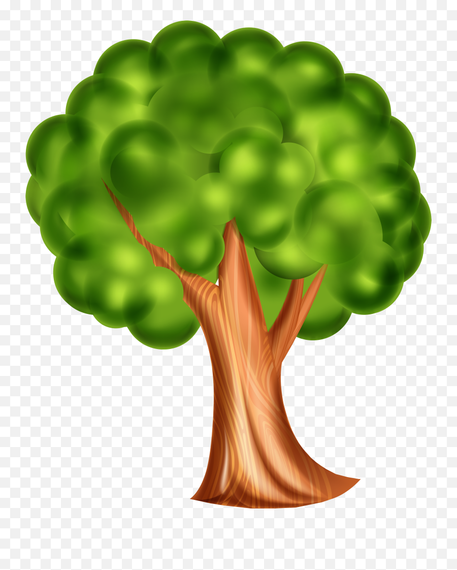 Clipart Of Benz Cotton Tree And - Png Trees Clipart,Cartoon Tree Transparent Background