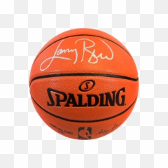 Larry Bird Signed Spalding Nba Basketball - png