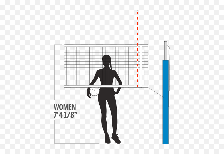 Beach Volleyball Rules Wilson Sporting Goods - Volleyball Net Height For Women Png,Volleyball Net Png