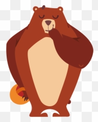 Png Brown Bear Tiger Giant Art Royalty - Bear Clipart Full Bear,Masha And The Bear Png