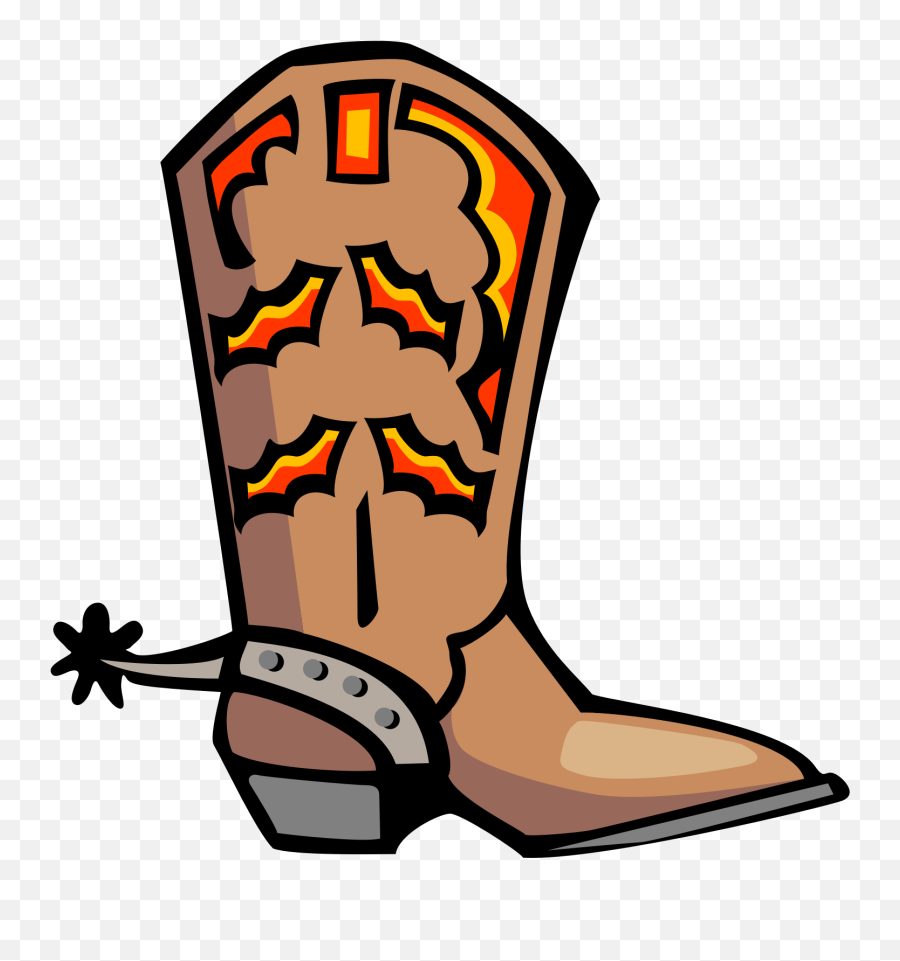 Cowboy Boot Shoe Clip Art - Cowboy Boots Clipart Png,Boot Transparent
