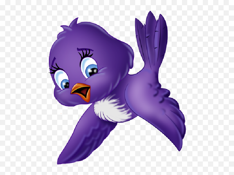Cartoon Birds - Purple Bird Clipart Png,Cartoon Bird Png