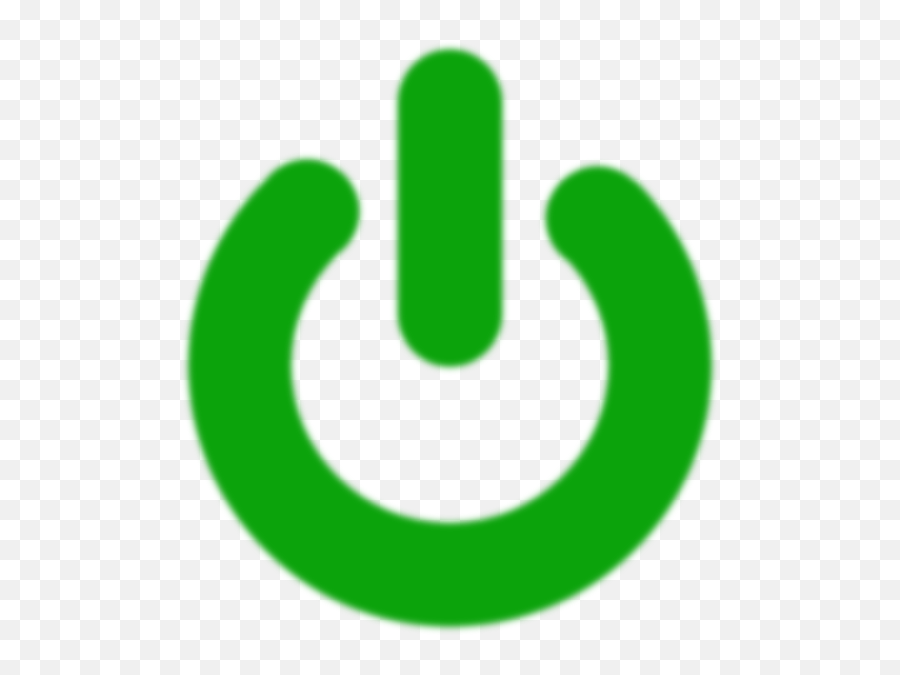 Green Power Button Png Clipart - Power On Logo Green,Green Button Png