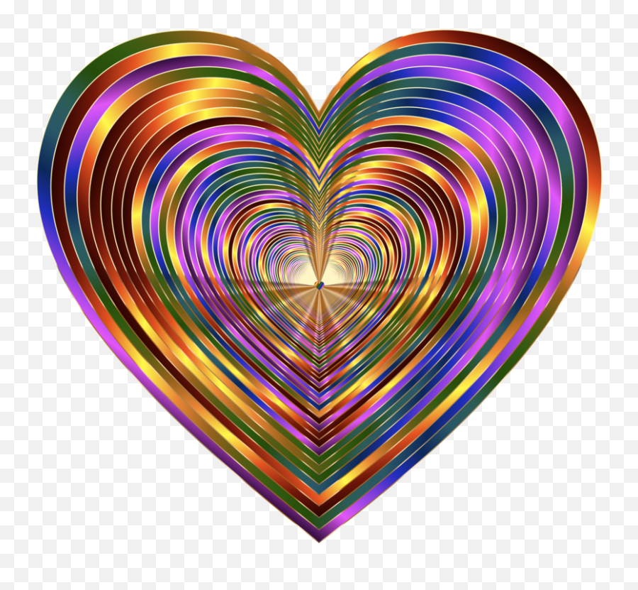 8 - Psychedelic Hearts Transparent Png,8 Bit Heart Png