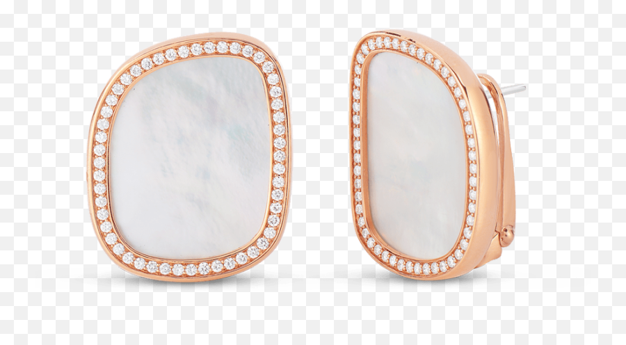 Gold Earring Png - Roberto Coin Black Jade 18k Rose Gold Circle,Earring Png