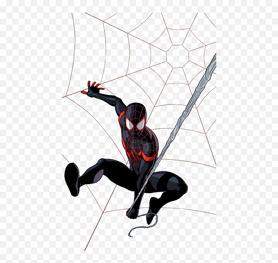 Download Hd Man Miles Morales Clipart - Chris Samnee Miles Miles Morales The Ultimate Spiderman Disney Xd Png,Miles Morales Png