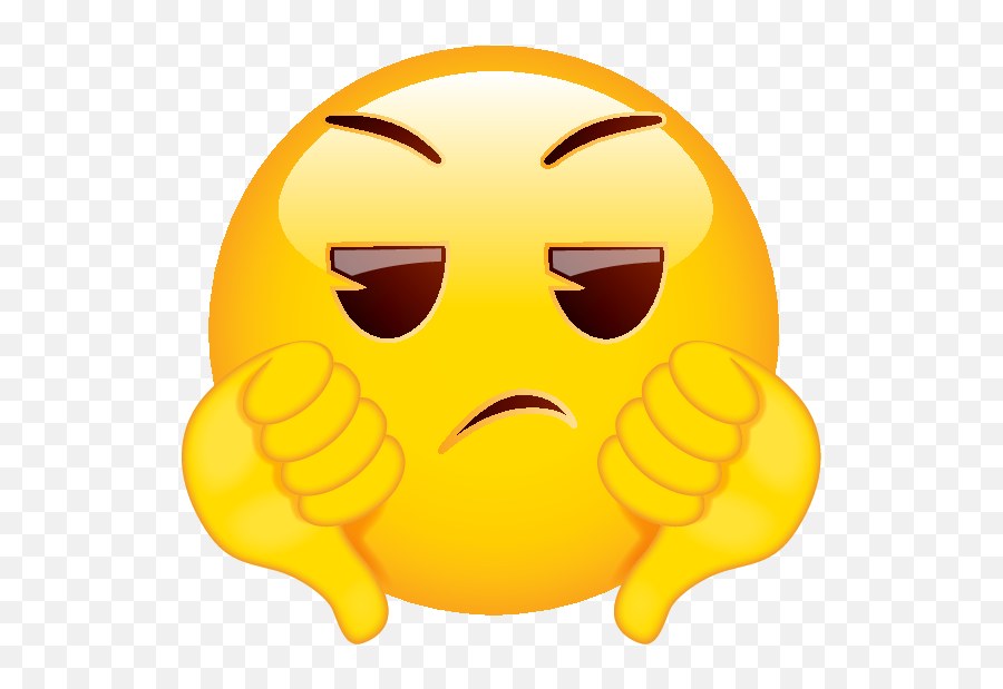 Emoji - Sad Smiley Face Thumbs Down Png,Thumbs Down Emoji Png