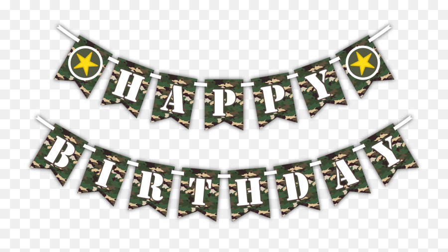 Classic Camo Party - Happy Birthday Banner Camouflage Png,Party Banner Png