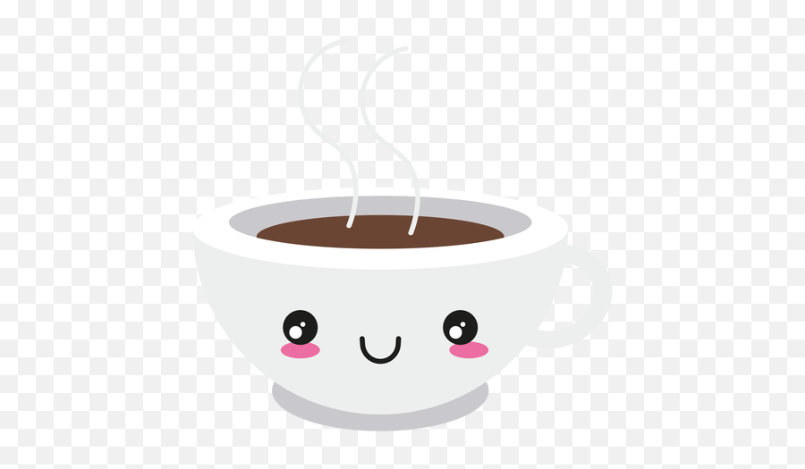 Smile Kawaii Face Coffee Cup - Transparent Png U0026 Svg Vector File Kawaii Taza De Cafe Png,Coffee Cup Transparent