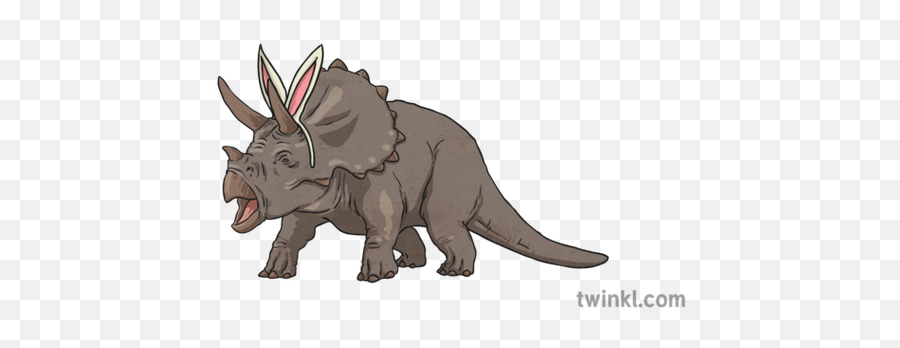 Triceratops With Ears Illustration - Twinkl Triceratops Illustration Png,Triceratops Png