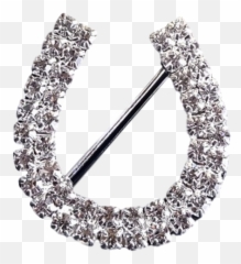 Diamonte Horseshoe Brooch - Body Jewelry Png,Horseshoe Transparent