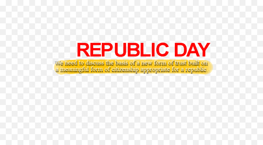 Happy Republic Day 26 January Png - January 26 Png Text,January Png