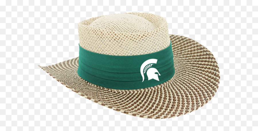 Ahead Michigan State Gambler Straw Hat - Michigan State Helmet Png,Straw Hat Transparent