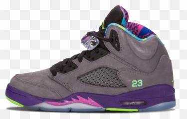 Air Jordan 5 Bel 621958 - Purple Gray png