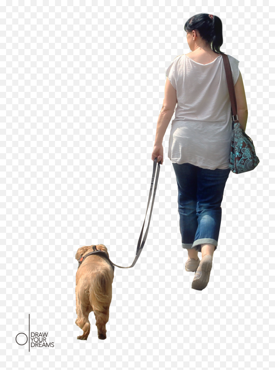 2010 Drawyourdreams - Dog Walking Full Size Png Download Personas En ...