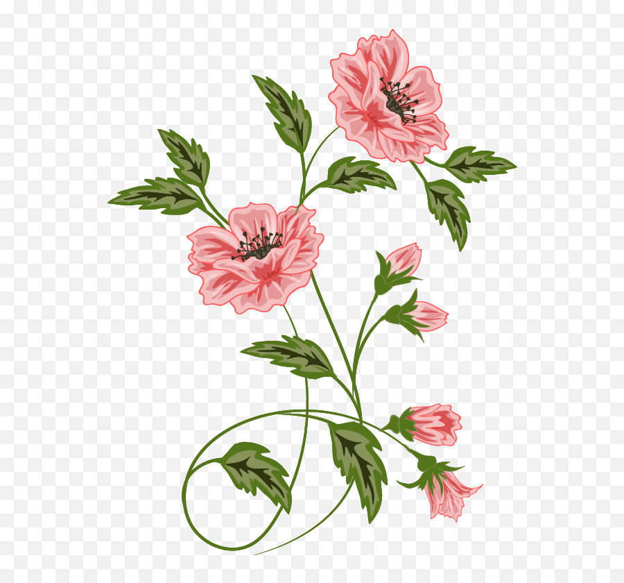 Clipart Flowers Vector Picture 511987 - Maceta Perro Gorsh Png,Flowers Vector Png