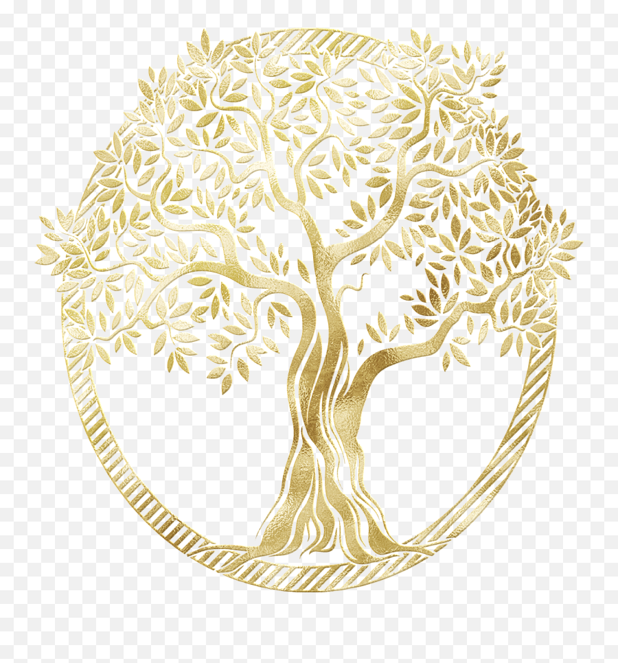 Gold Foil Tree Of Life Frame - Transparent Gold Tree Of Life Png,Tree Of Life Transparent