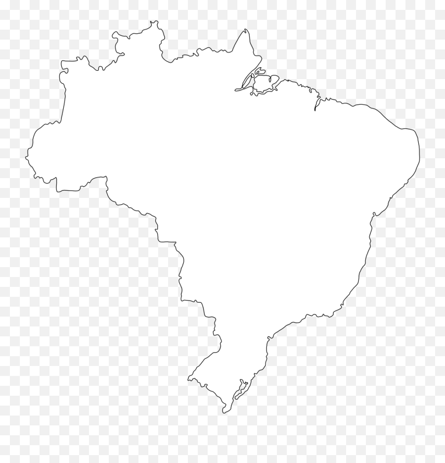 Contorno Do Mapa Brasil - Fazer O Mapa Do Brasil Png,Brasil Png