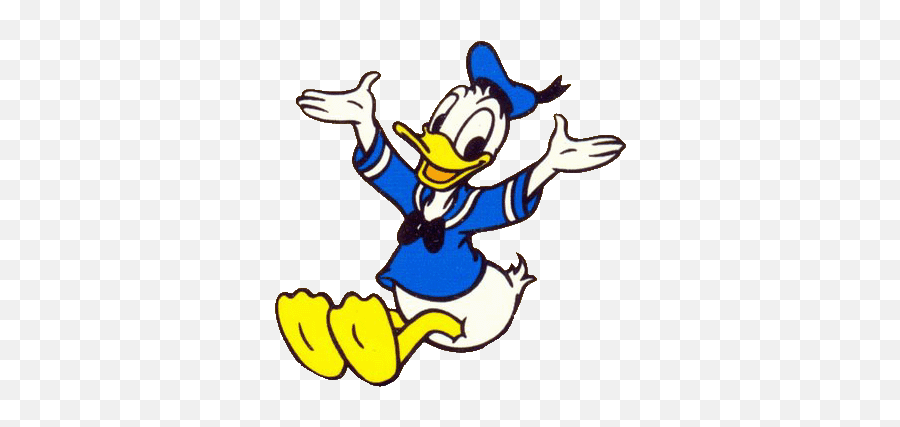 Duck Cartoon Donald Disney Paintings - Donald Duck Sitting Clipart Png,Donald Duck Icon