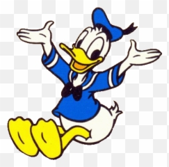 Duck Cartoon Donald Disney Paintings - Sitting Clipart png