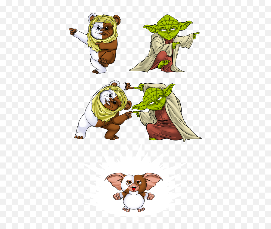 Yoda An Ewok And Gizmo - Fusion Parodie Png,Gizmo Icon