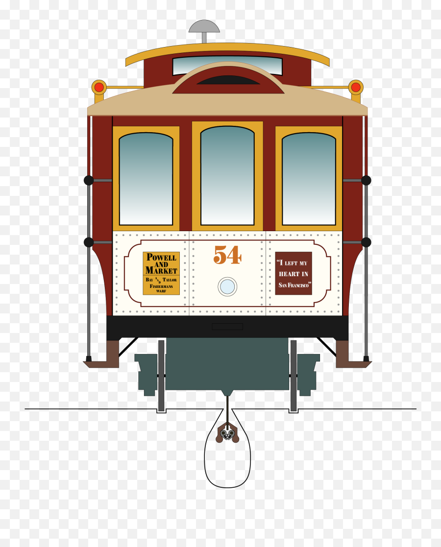 Illustration San Francisco Cable Car Clipart - Full Size Clipart San Francisco Cable Car Png,San Francisco, Icon