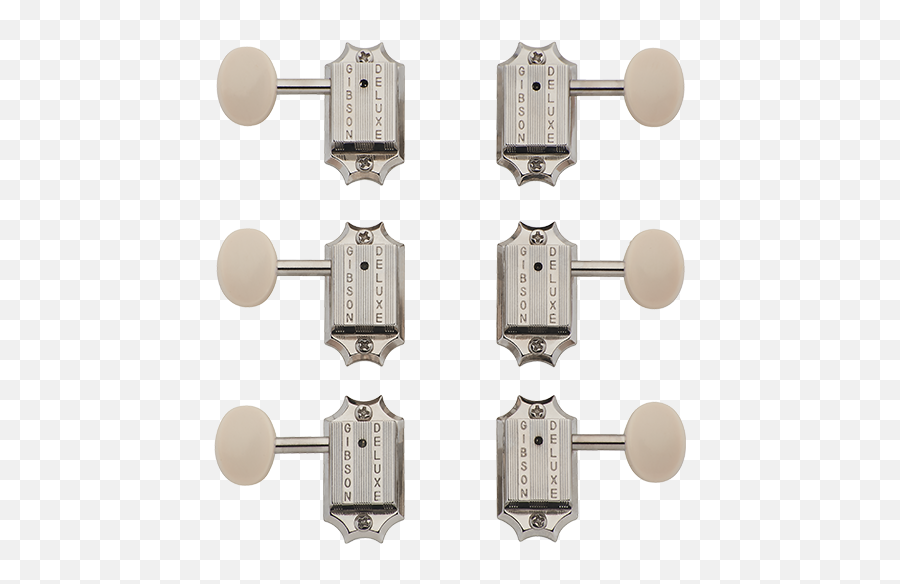 Gibson Tuning - Gibson Deluxe White Button Tuner Set Vintage Nickel Png,Guitar Tuner Icon