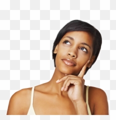 Transparent Background Png Image - Thinking Face Black Person,Thinking Transparent